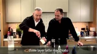 aerolatte  milk frother makes three layer caffè latte macchiato [upl. by Kacie]