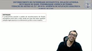 STJ INFO 834 paternidade socioafetiva e adoção [upl. by Eagle398]