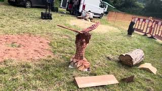 A fabulous range of wooden sculpture at Caerleon festival 2024 [upl. by Cardew]