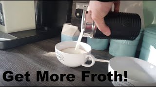 How to Get More Froth from Your Nespresso Coffee Aeroccino  Nespresso tips and help [upl. by Shirline]