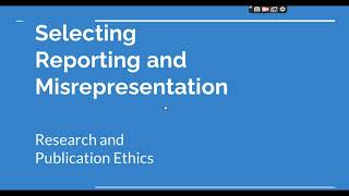 Selective Reporting and Misrepresentation of data Research and Publication ethics Phd coursework [upl. by Prudy]