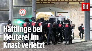 Gefängnismeuterei Polizei stürmt Knast in Thüringen  JVA Untermaßfeld [upl. by Ecinert]